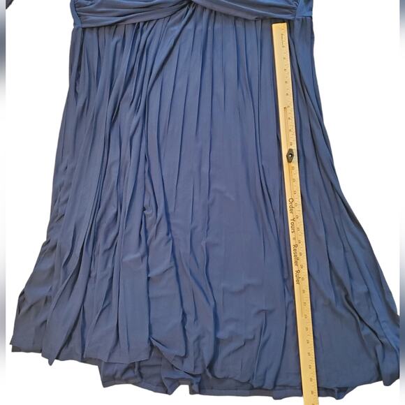 NWT Eloquii Blue Knot Front Pleated Skirt Dress Sz 24 - Picture 8 of 14